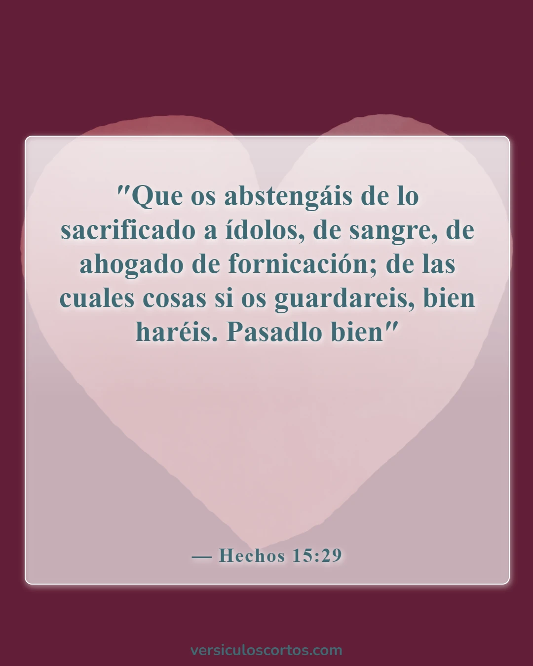 Versículos de la Biblia sobre comer animales (Hechos 15:29)