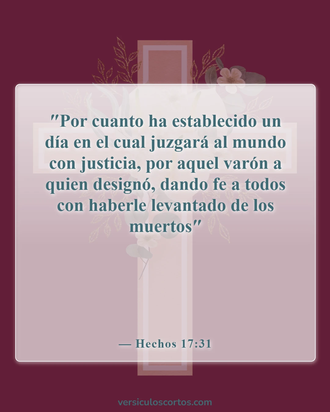 Versículos bíblicos sobre el juicio (Hechos 17:31)