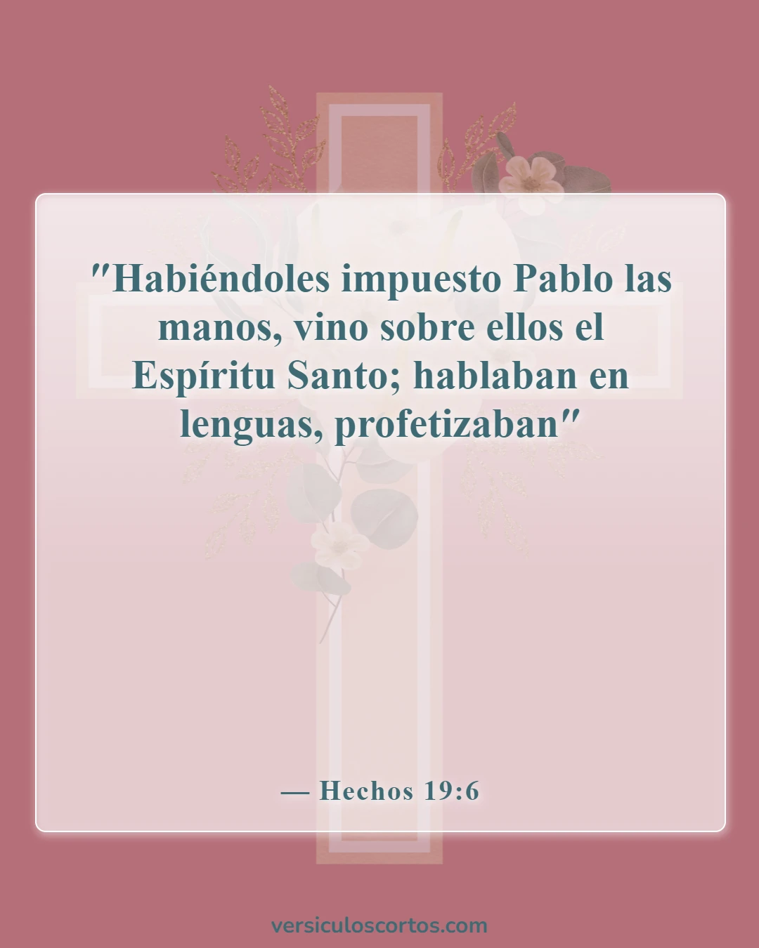 Versículos de la Biblia sobre los dones del Espíritu Santo (Hechos 19:6)