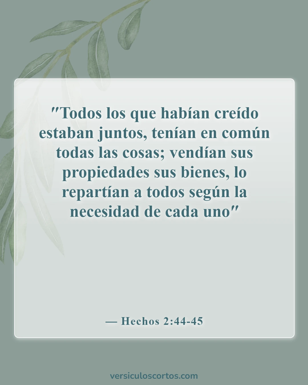Versículos de la Biblia sobre pedir dinero (Hechos 2:44-45)