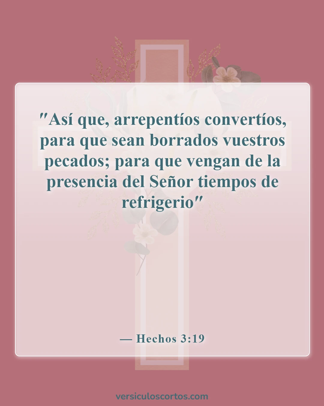 Versículos de la Biblia sobre cómo ser salvo (Hechos 3:19)