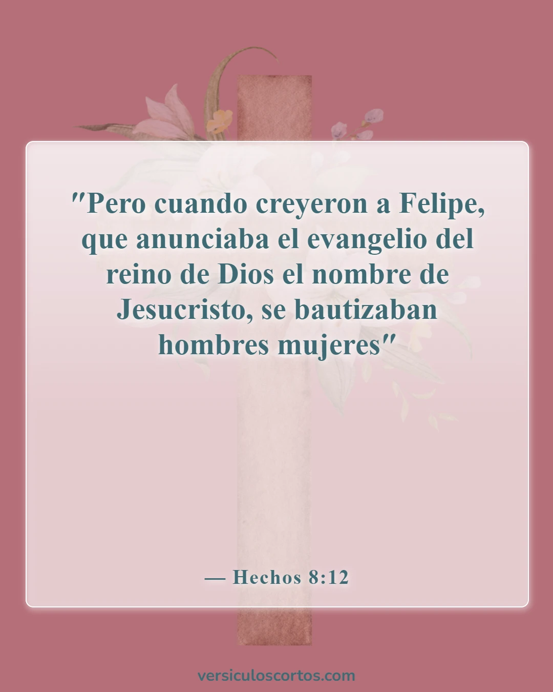 Versículos de la Biblia sobre el Nombre de Jesús (Hechos 8:12)
