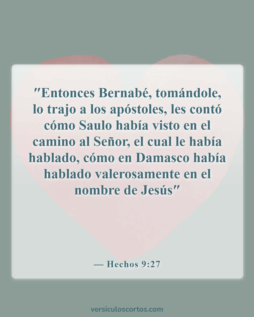 Versículos de la Biblia sobre el Nombre de Jesús (Hechos 9:27)