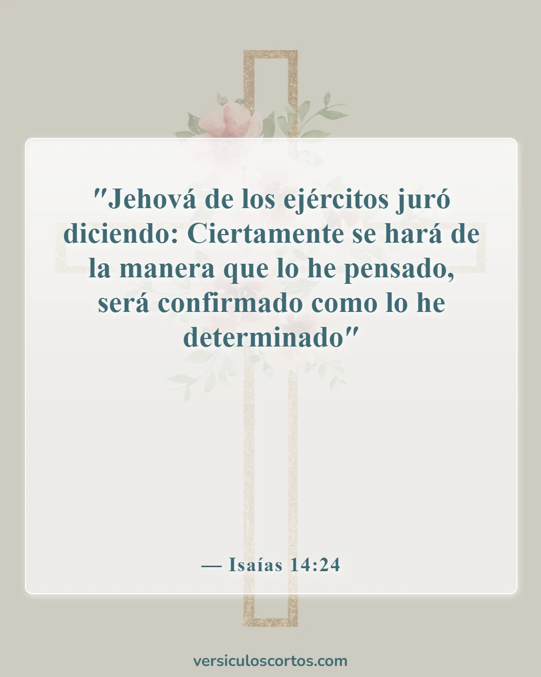 Versículos de la Biblia sobre que Dios tiene el control (Isaías 14:24)