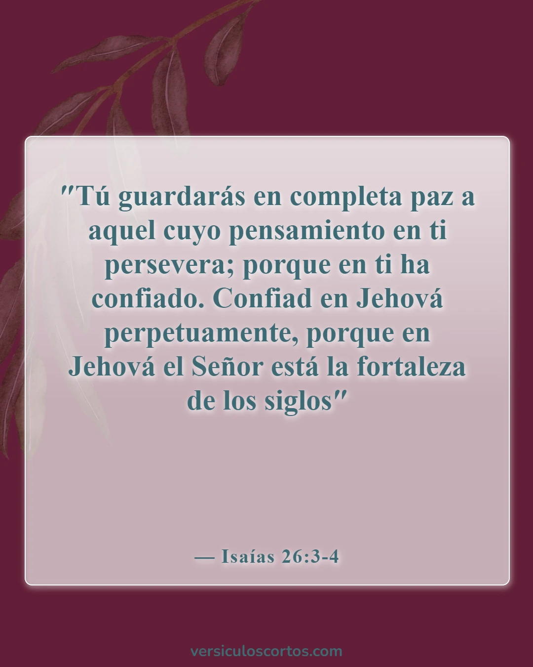 Versículos de la Biblia para parejas en tiempos difíciles (Isaías 26:3-4)
