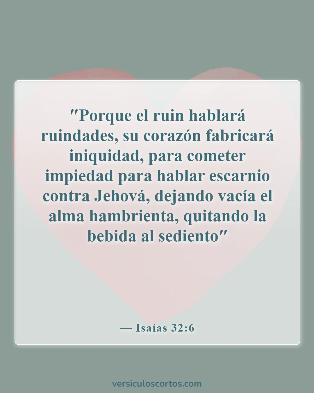 Versículos de la Biblia sobre los ateos (Isaías 32:6)