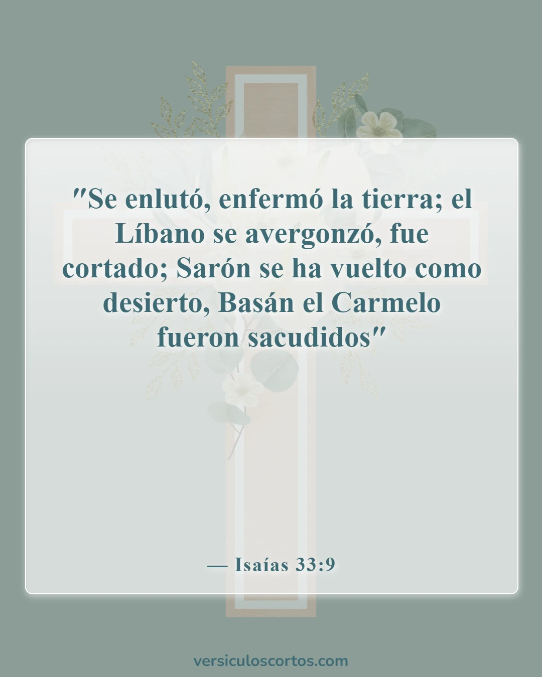 Versículos bíblicos sobre terremotos (Isaías 33:9)