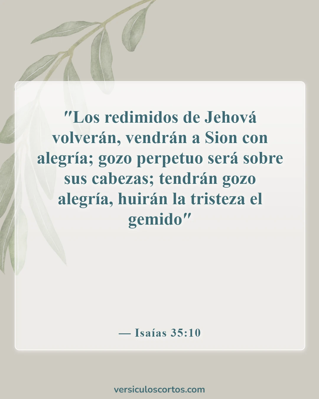 Versículos bíblicos sobre la vida abundante (Isaías 35:10)