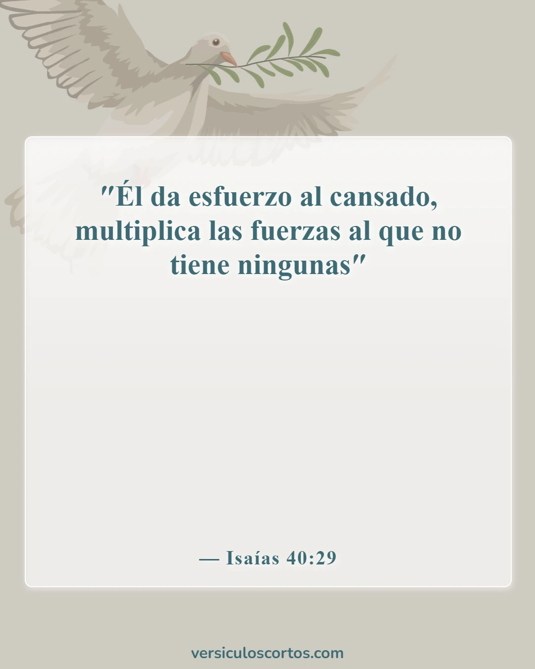Versículos bíblicos sobre la vida abundante (Isaías 40:29)