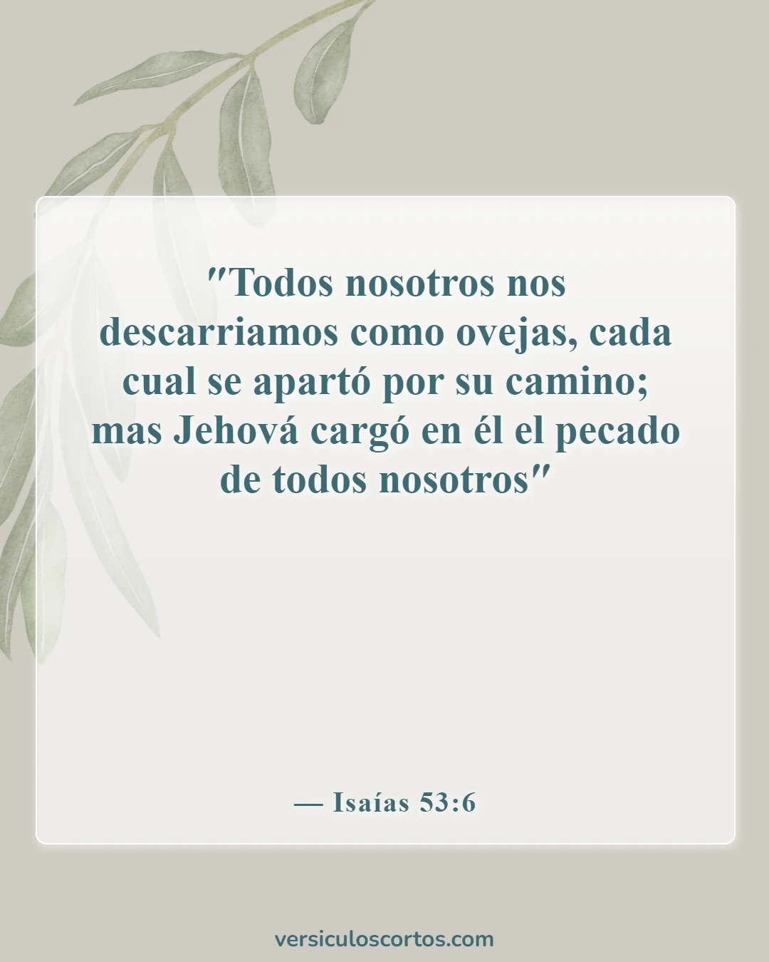 Versículos bíblicos sobre la expiación (Isaías 53:6)