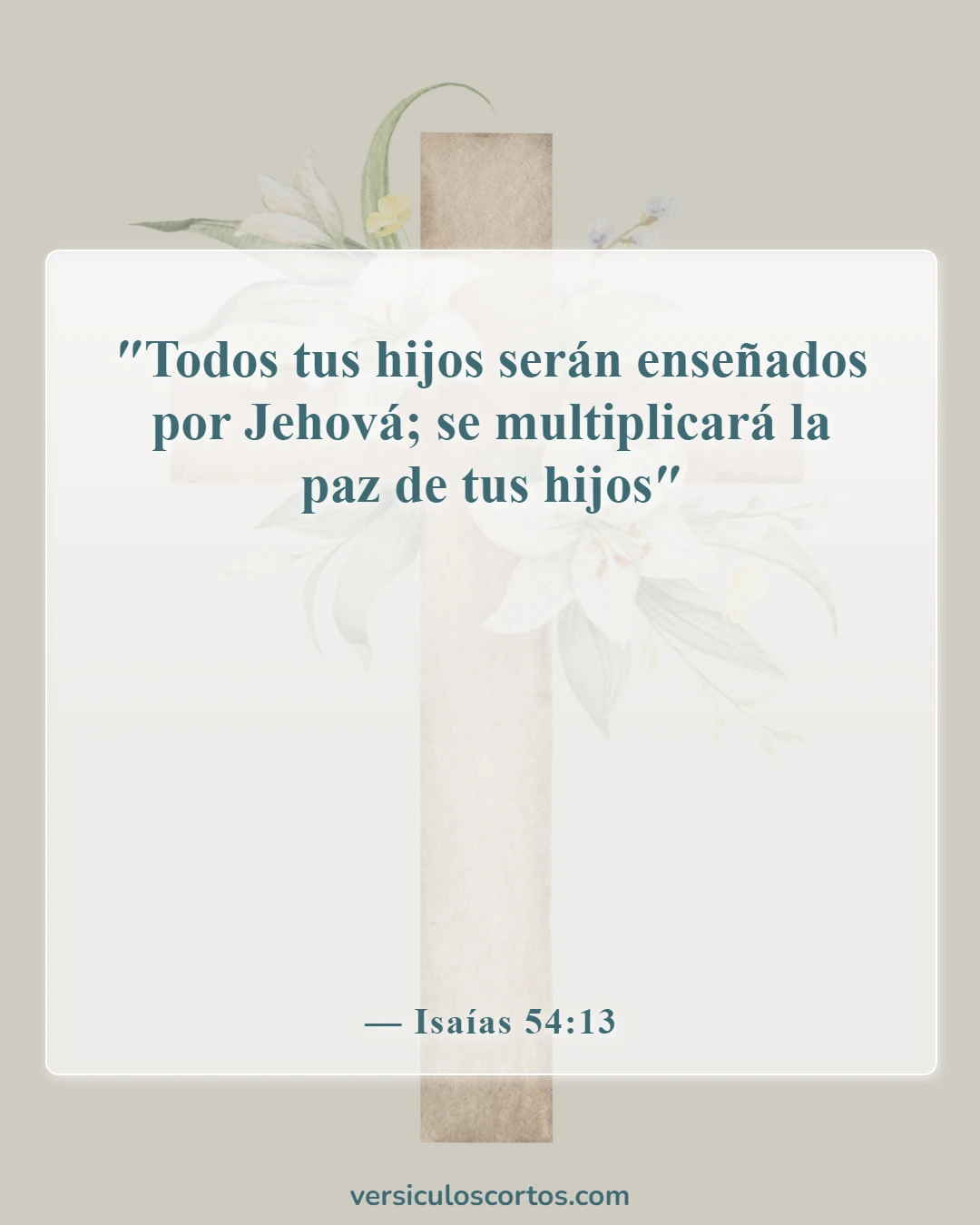 Versículos de la Biblia sobre bebés (Isaías 54:13)