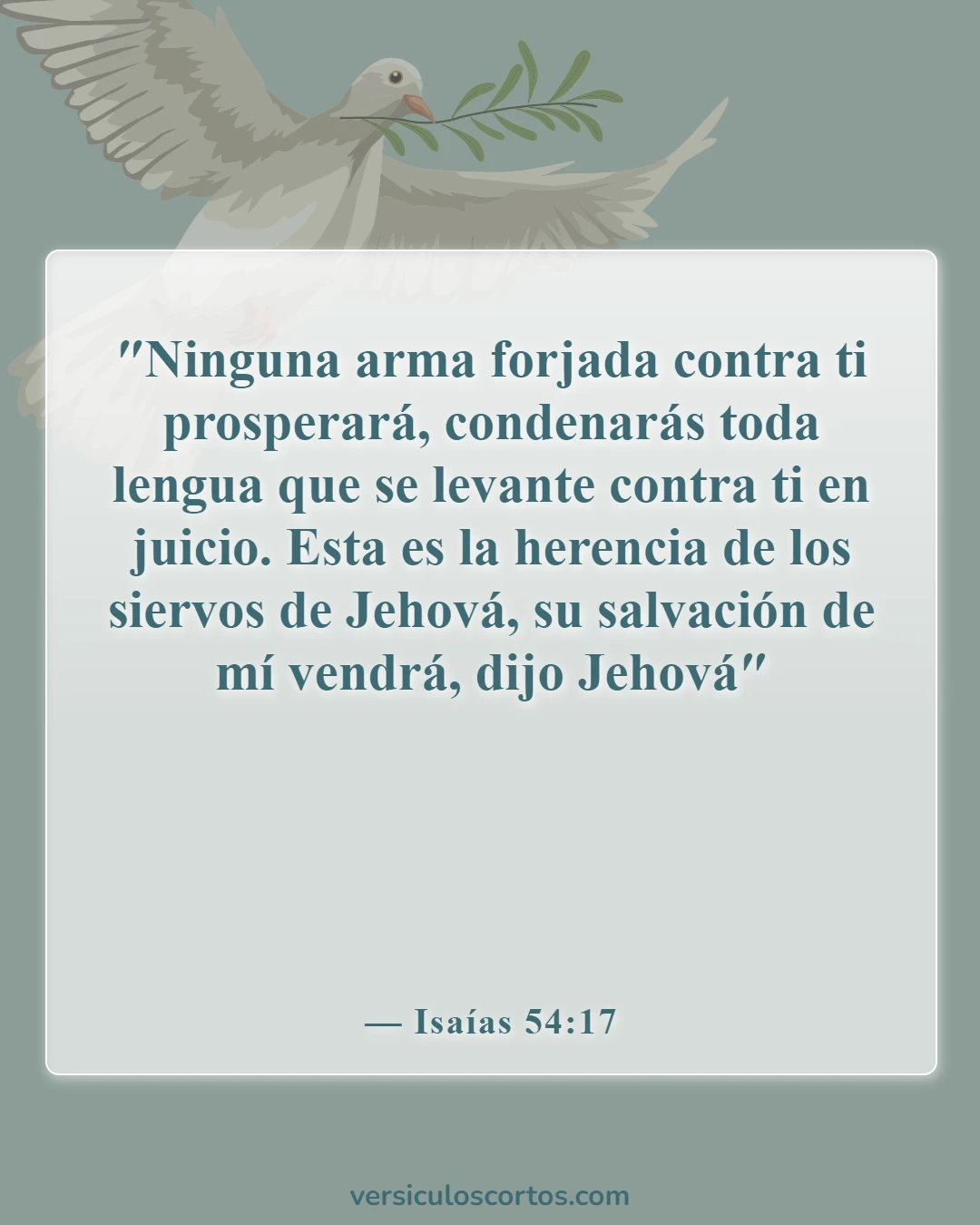 Versículos de la Biblia sobre romper maldiciones (Isaías 54:17)