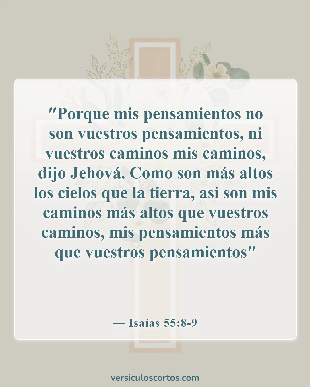 Versículos de la Biblia sobre tomar decisiones (Isaías 55:8-9)