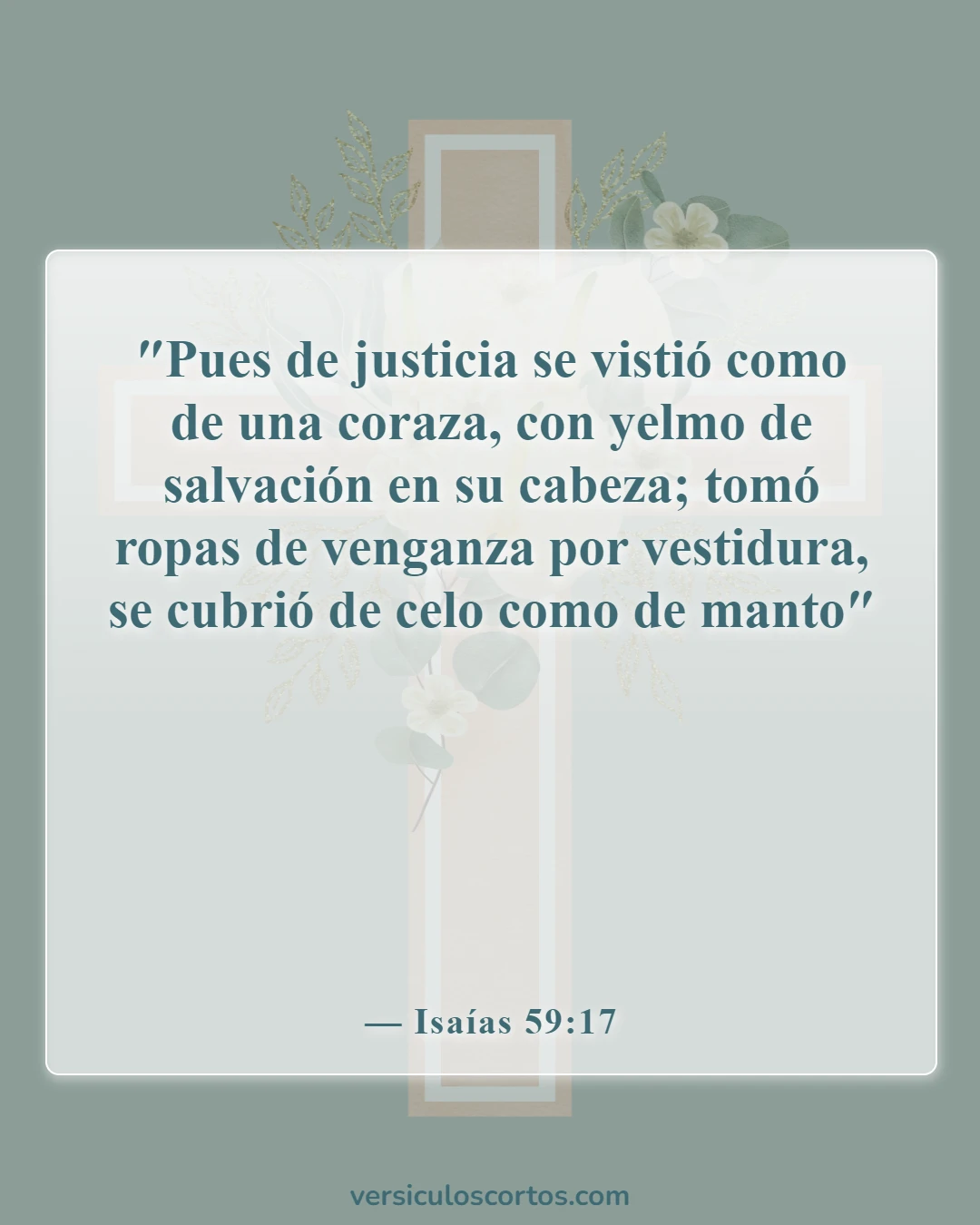 Versículos de la Biblia sobre la Armadura de Dios (Isaías 59:17)
