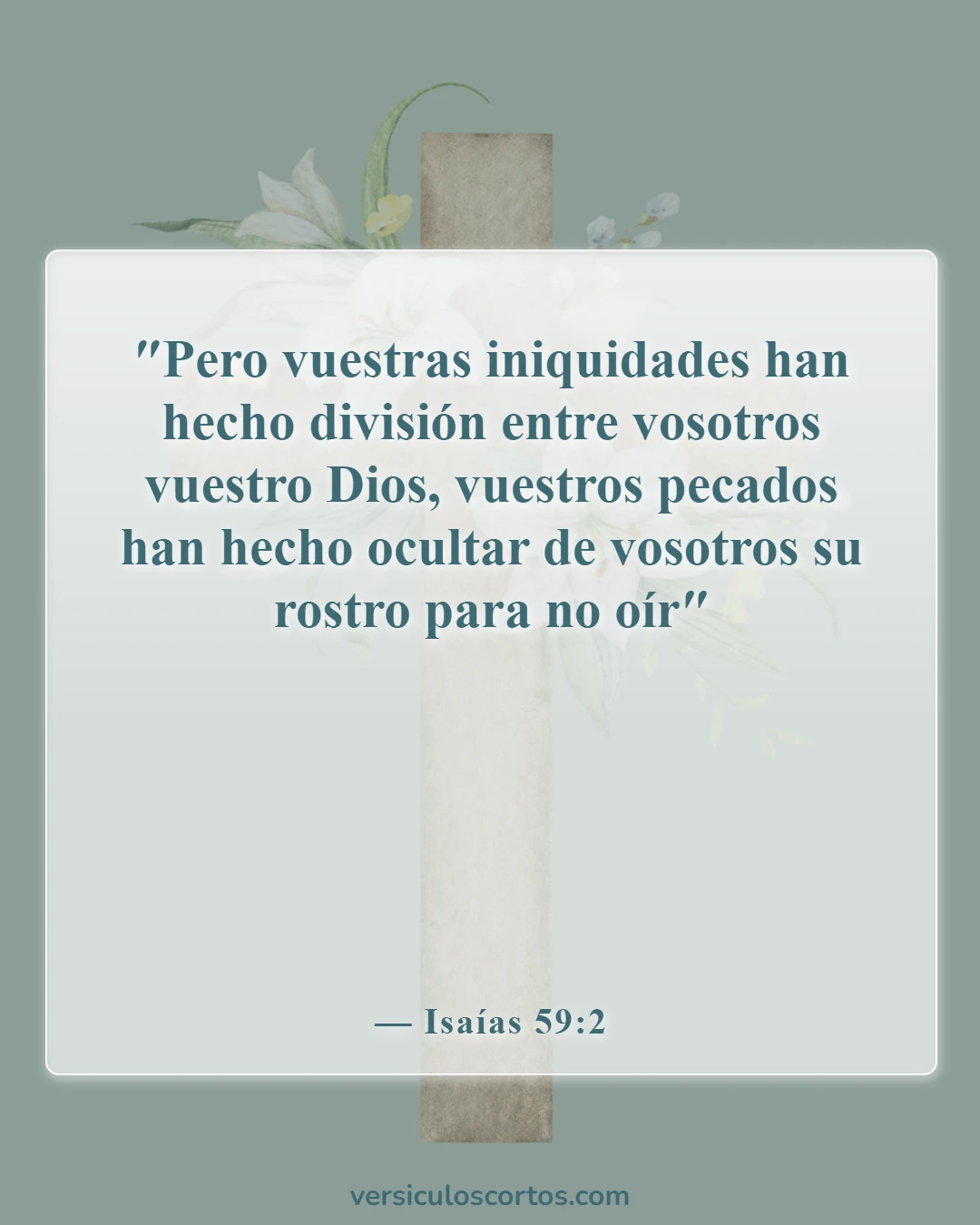 Versículos bíblicos sobre negar a Dios (Isaías 59:2)