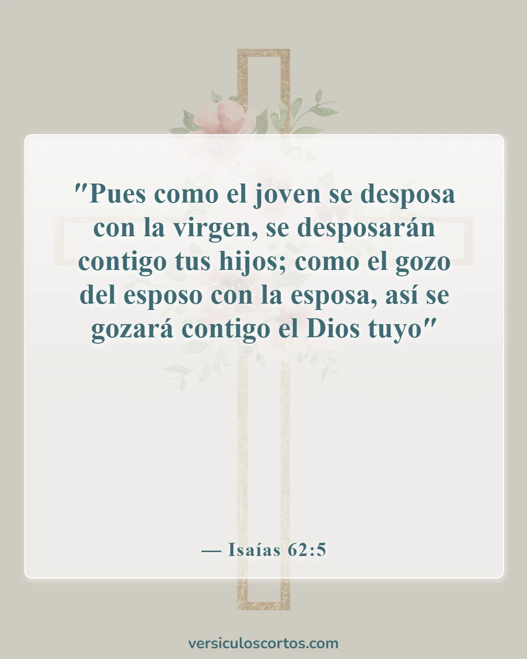 Versículos de la Biblia sobre la Reconciliación Matrimonial (Isaías 62:5)