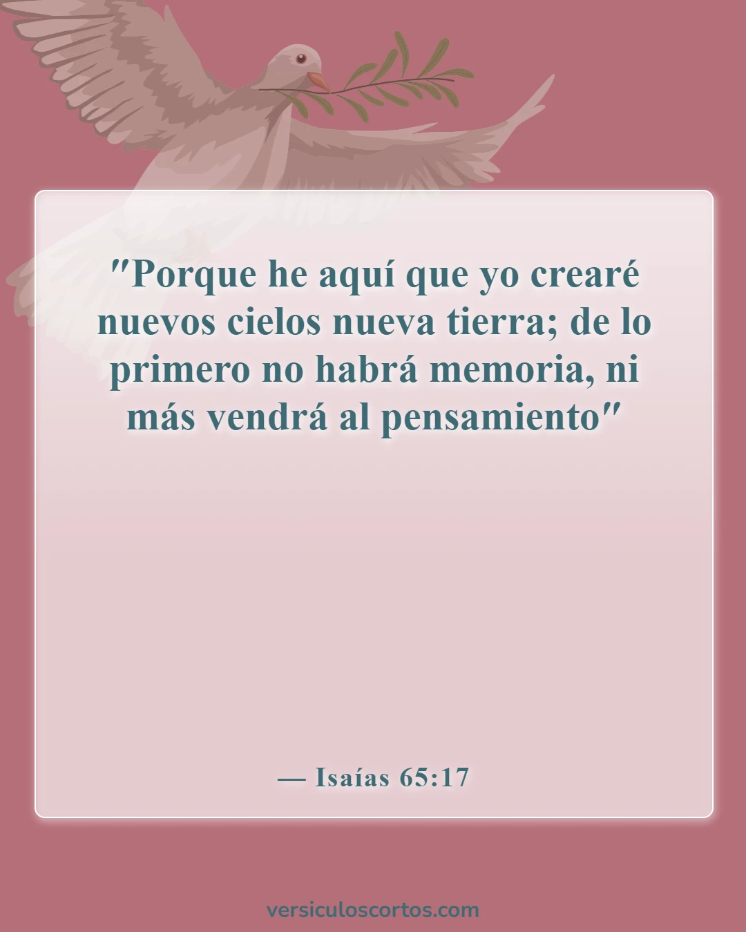 Versículos de la Biblia sobre la nueva creación (Isaías 65:17)