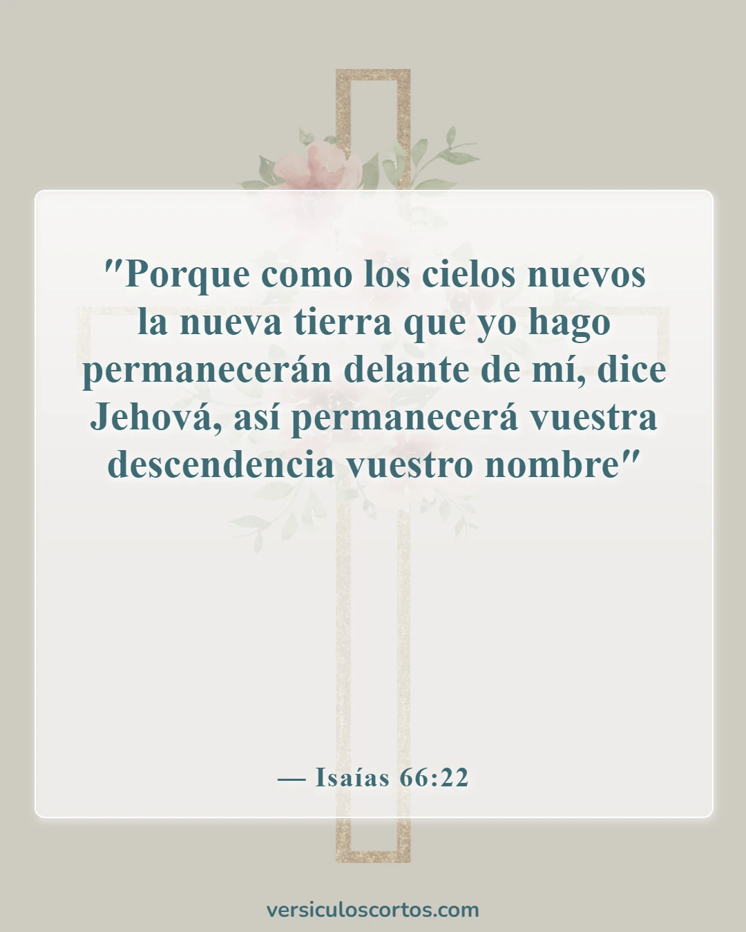 Versículos de la Biblia sobre la nueva creación (Isaías 66:22)