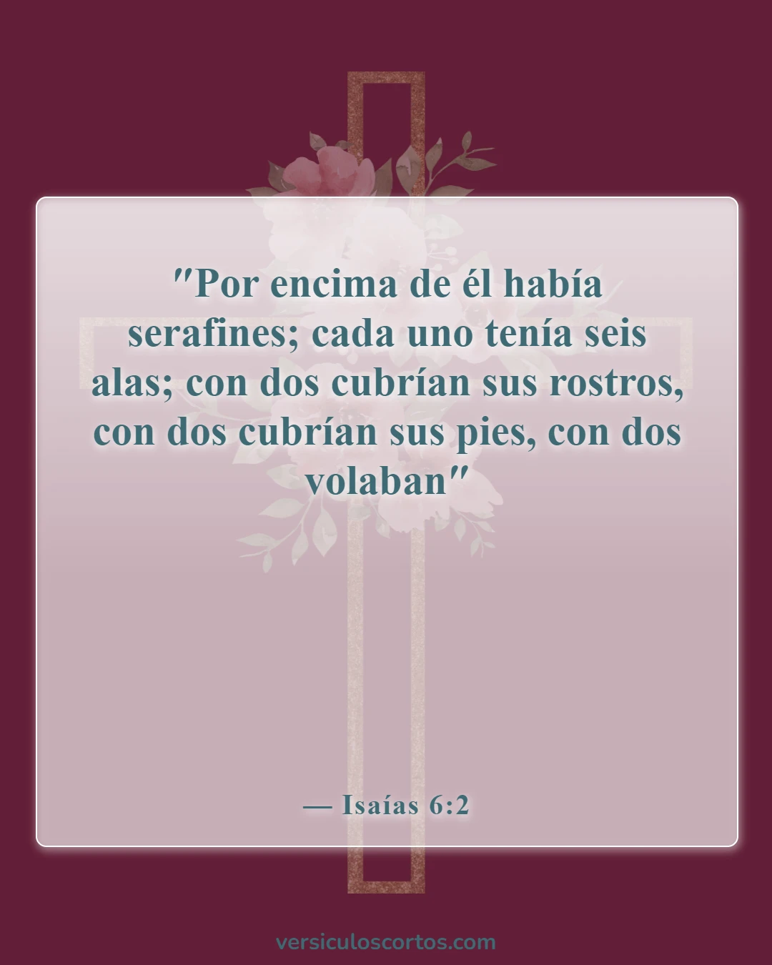 Versículos de la Biblia sobre ángeles y humanos (Isaías 6:2)