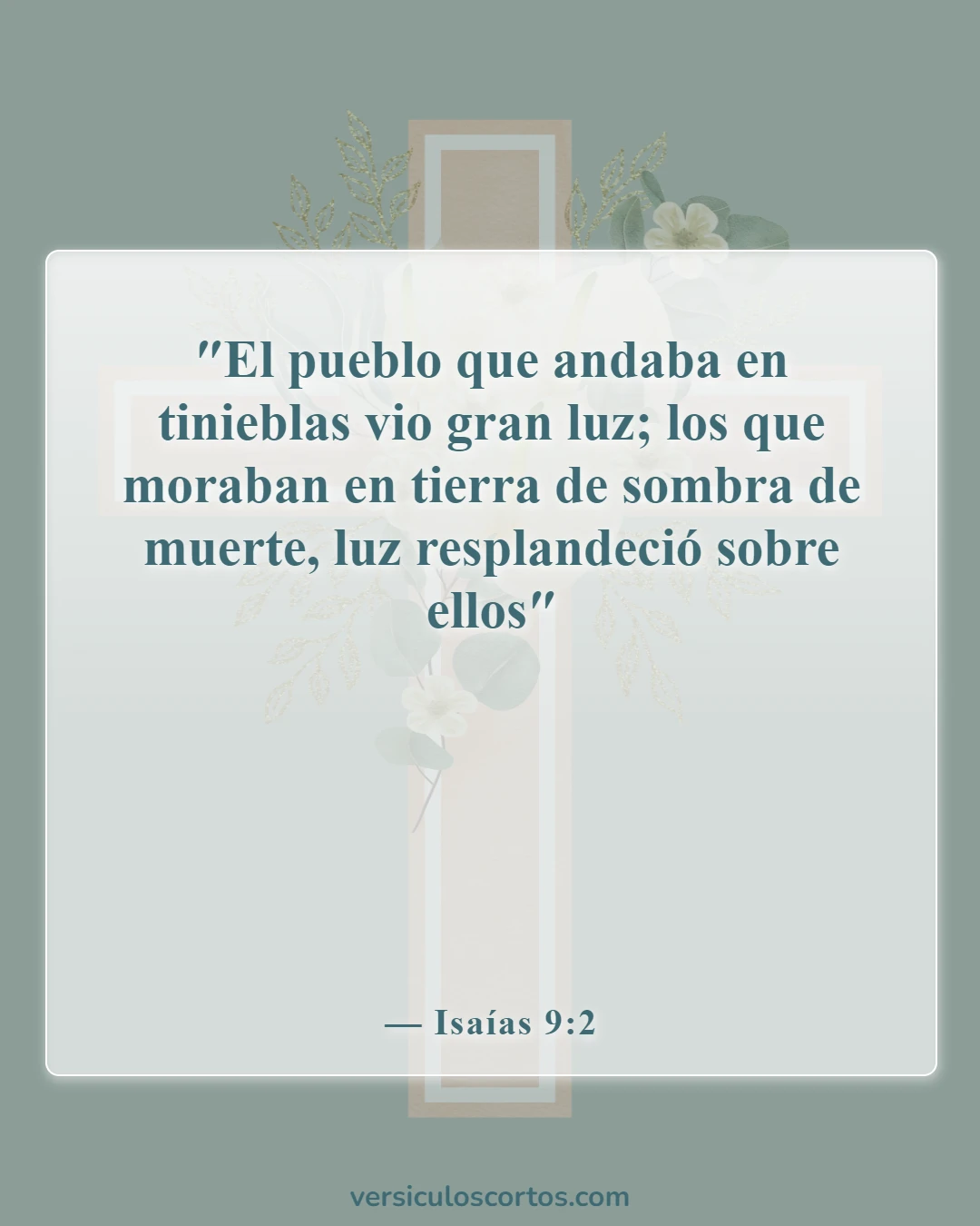 Versículos de la Biblia sobre la luz (Isaías 9:2)