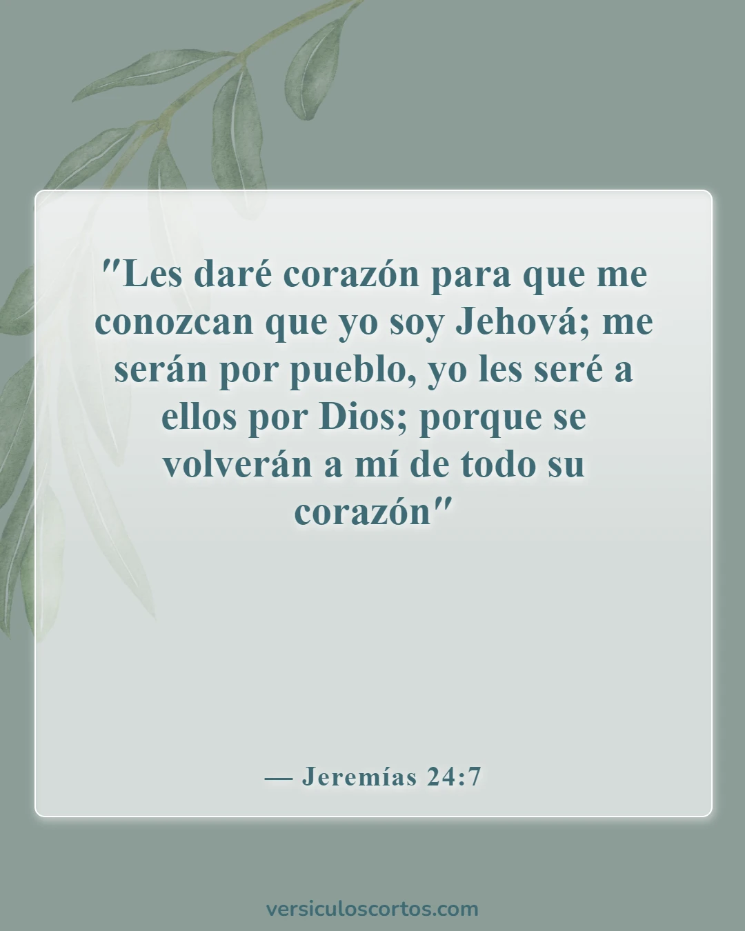 Versículos de la Biblia sobre conocer a Dios (Jeremías 24:7)