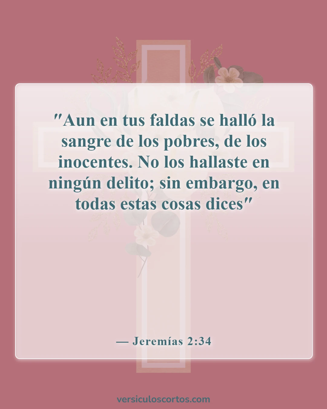 Versículos de la Biblia sobre el asesinato (Jeremías 2:34)