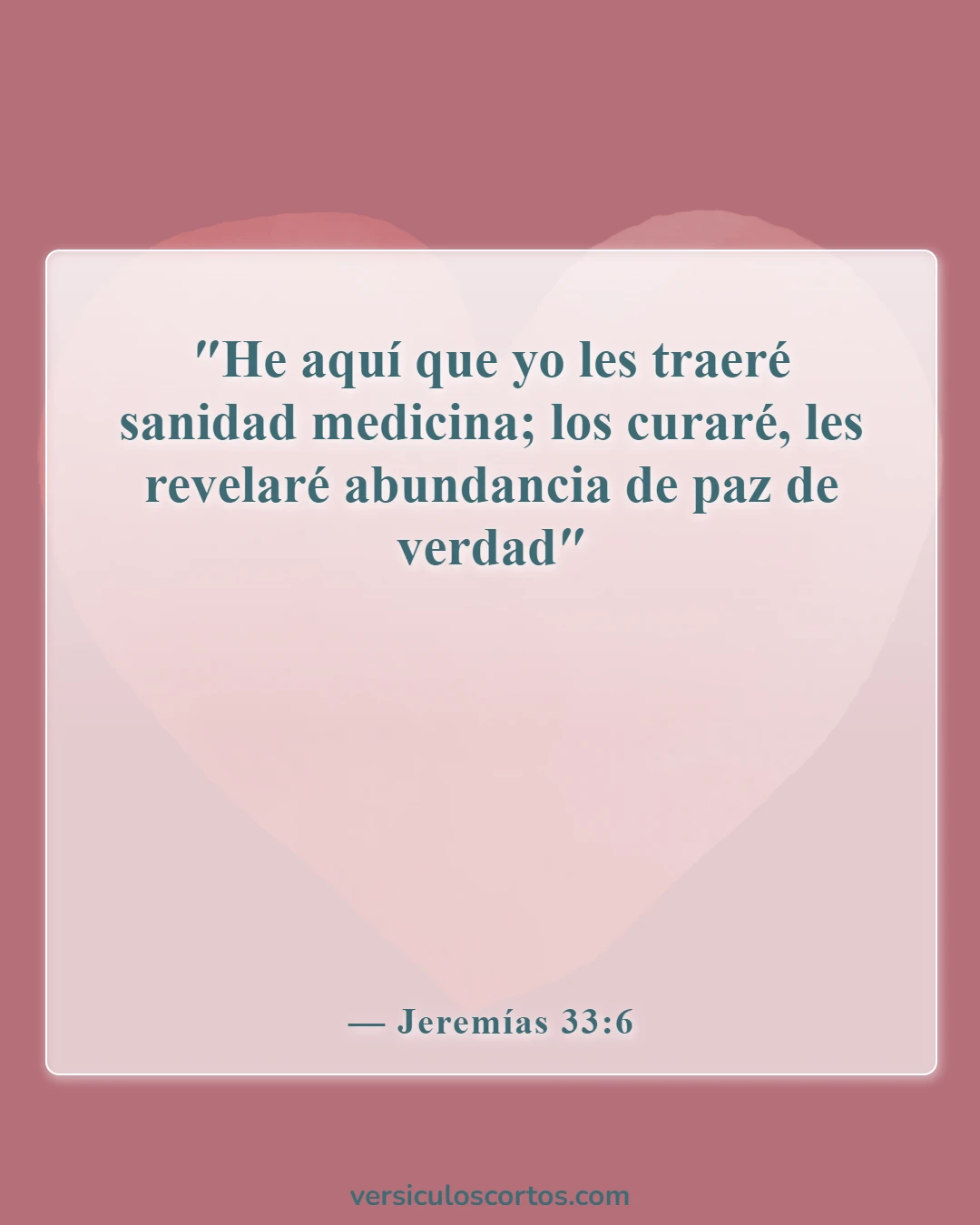 Versículos bíblicos sobre la vida abundante (Jeremías 33:6)