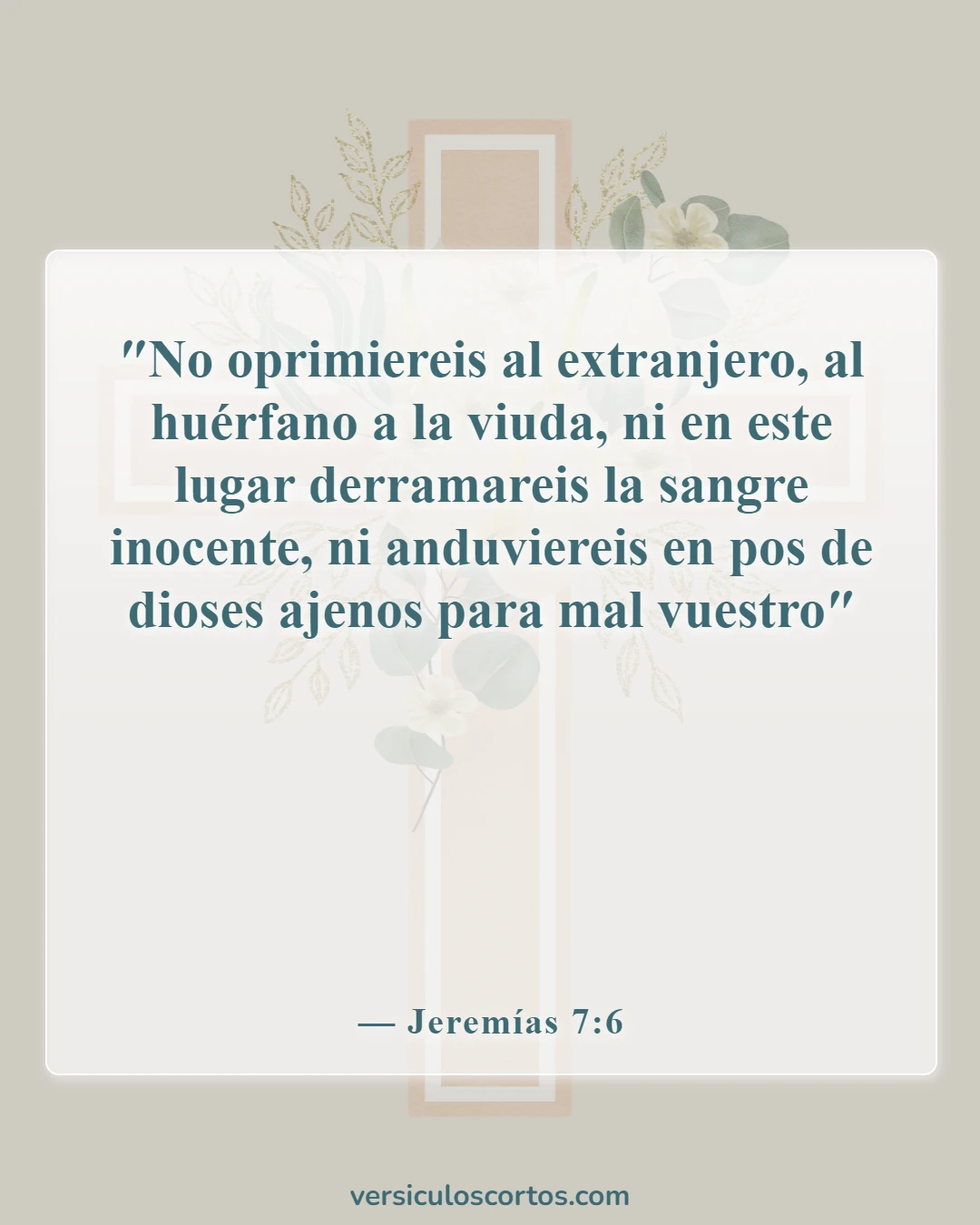 Versículos de la Biblia sobre el castigo por asesinato (Jeremías 7:6)