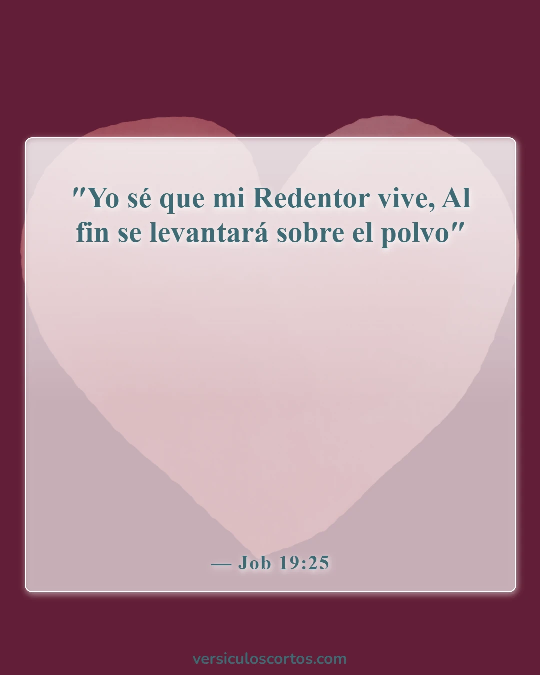 Versículos de la Biblia sobre superar el rechazo (Job 19:25)