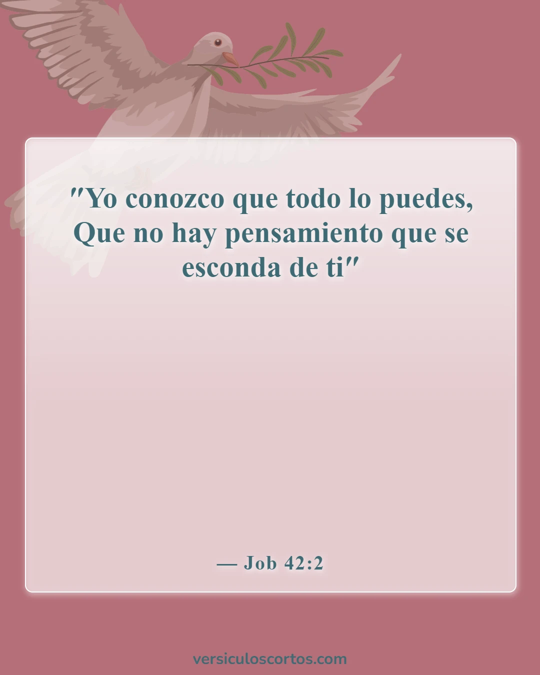Versículos de la Biblia sobre que Dios tiene el control (Job 42:2)