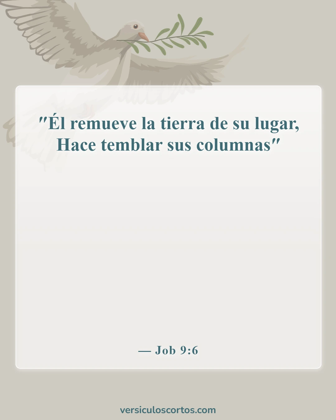 Versículos bíblicos sobre terremotos (Job 9:6)