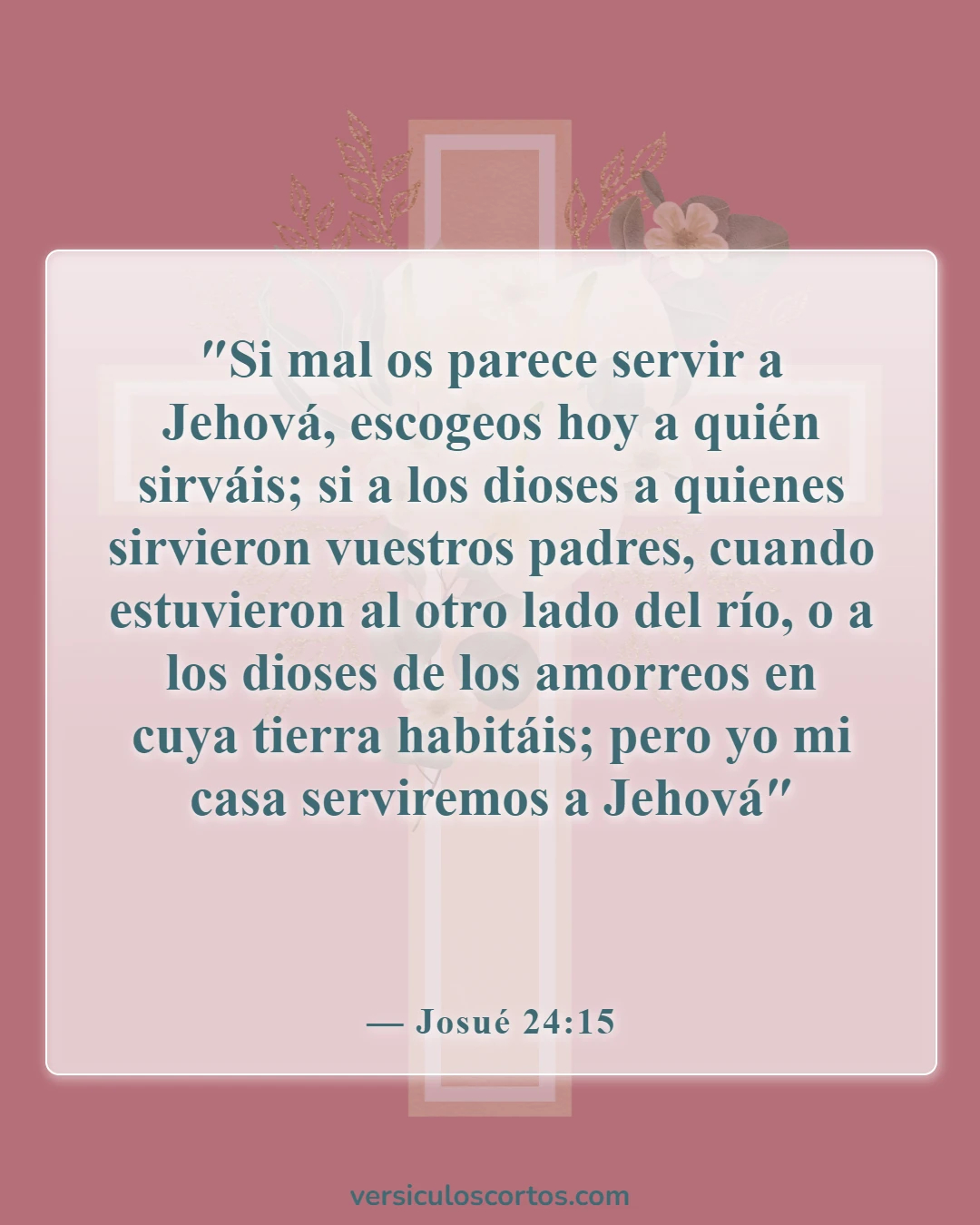 Versículos bíblicos sobre dejar a los padres (Josué 24:15)