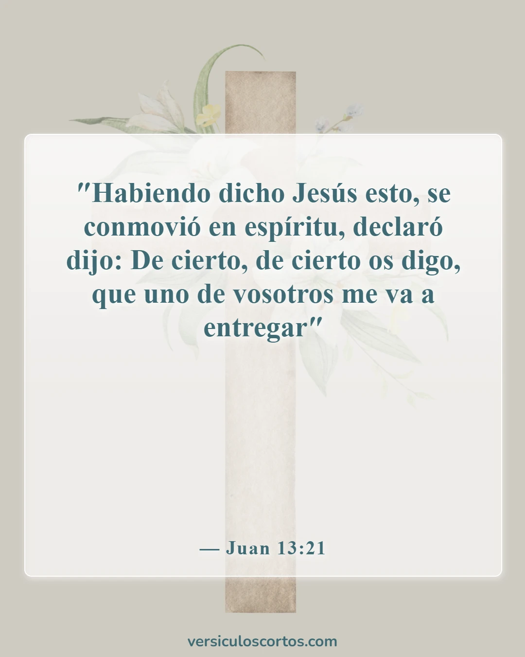 Versículos de la Biblia sobre traidores (Juan 13:21)