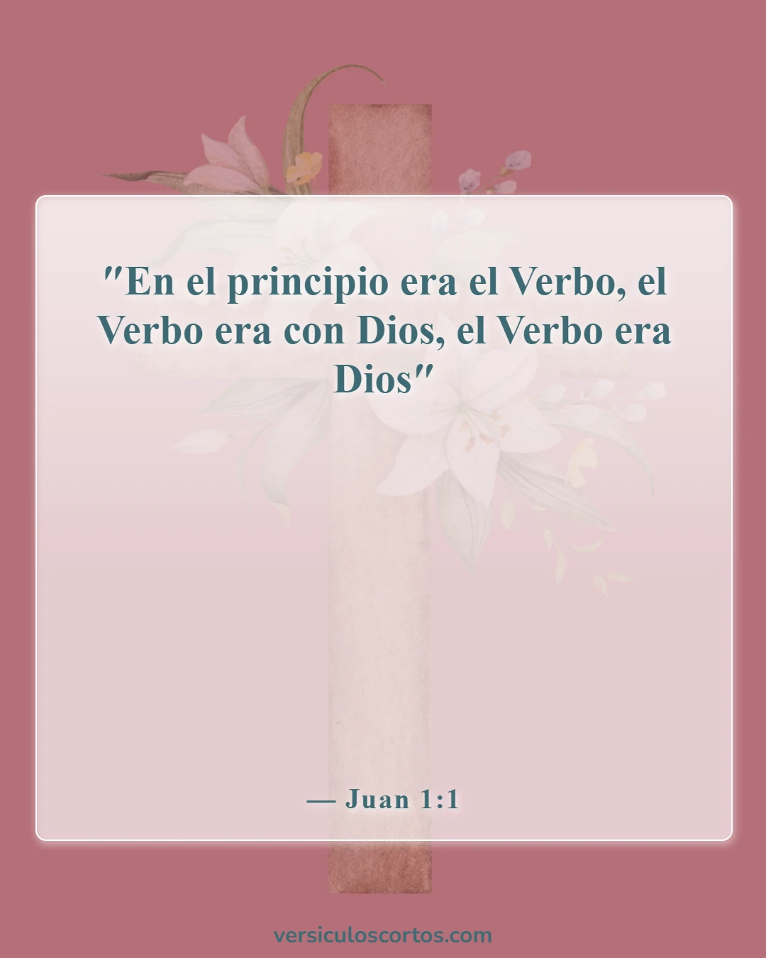 Versículos de la Biblia sobre Jesús como imagen de Dios (Juan 1:1)