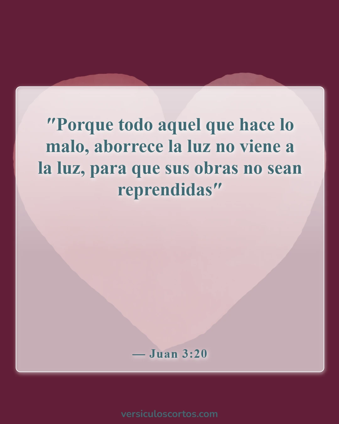 Versículos de la Biblia sobre guardar un secreto (Juan 3:20)