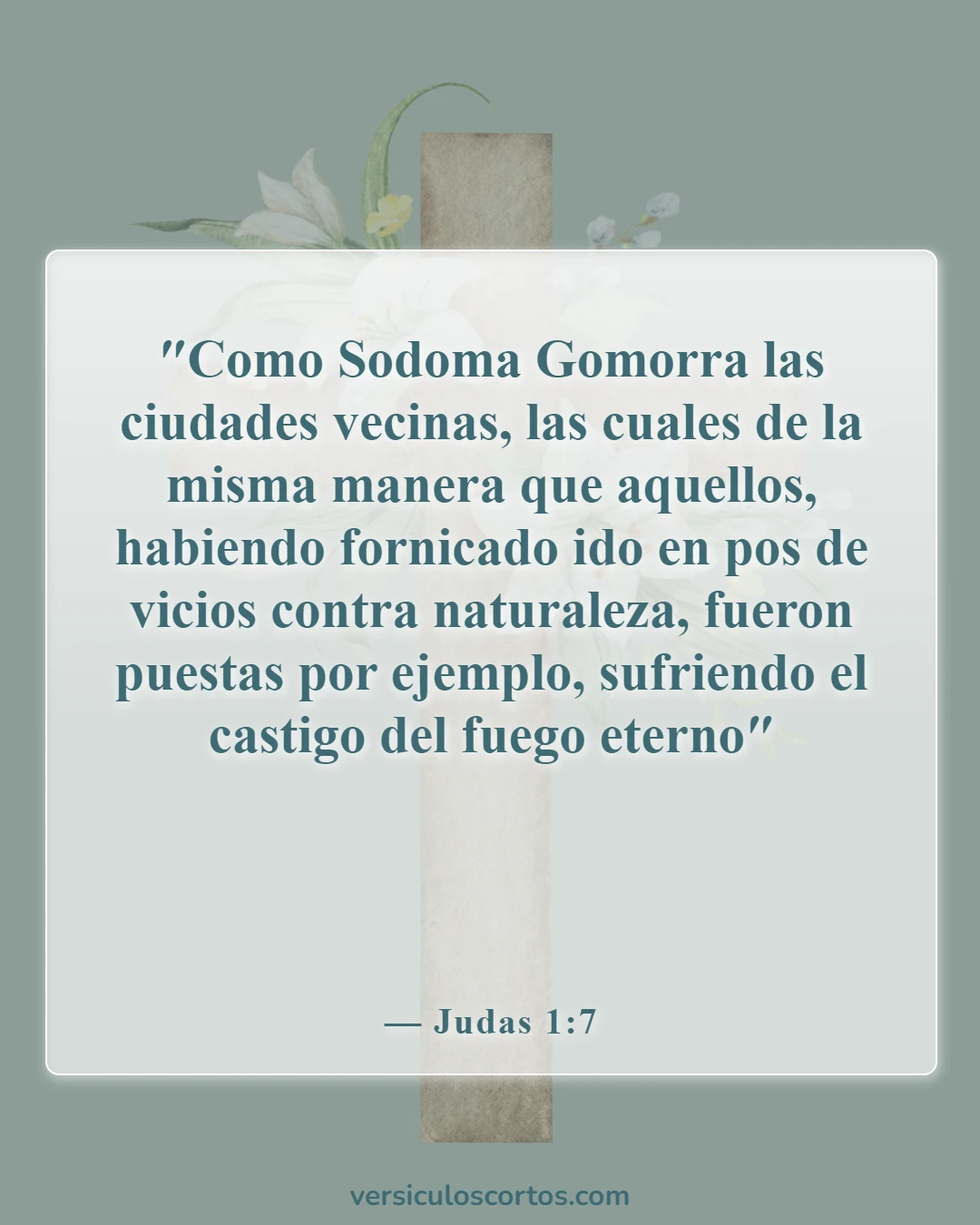 Versículos de la Biblia sobre vivir en el pecado (Judas 1:7)