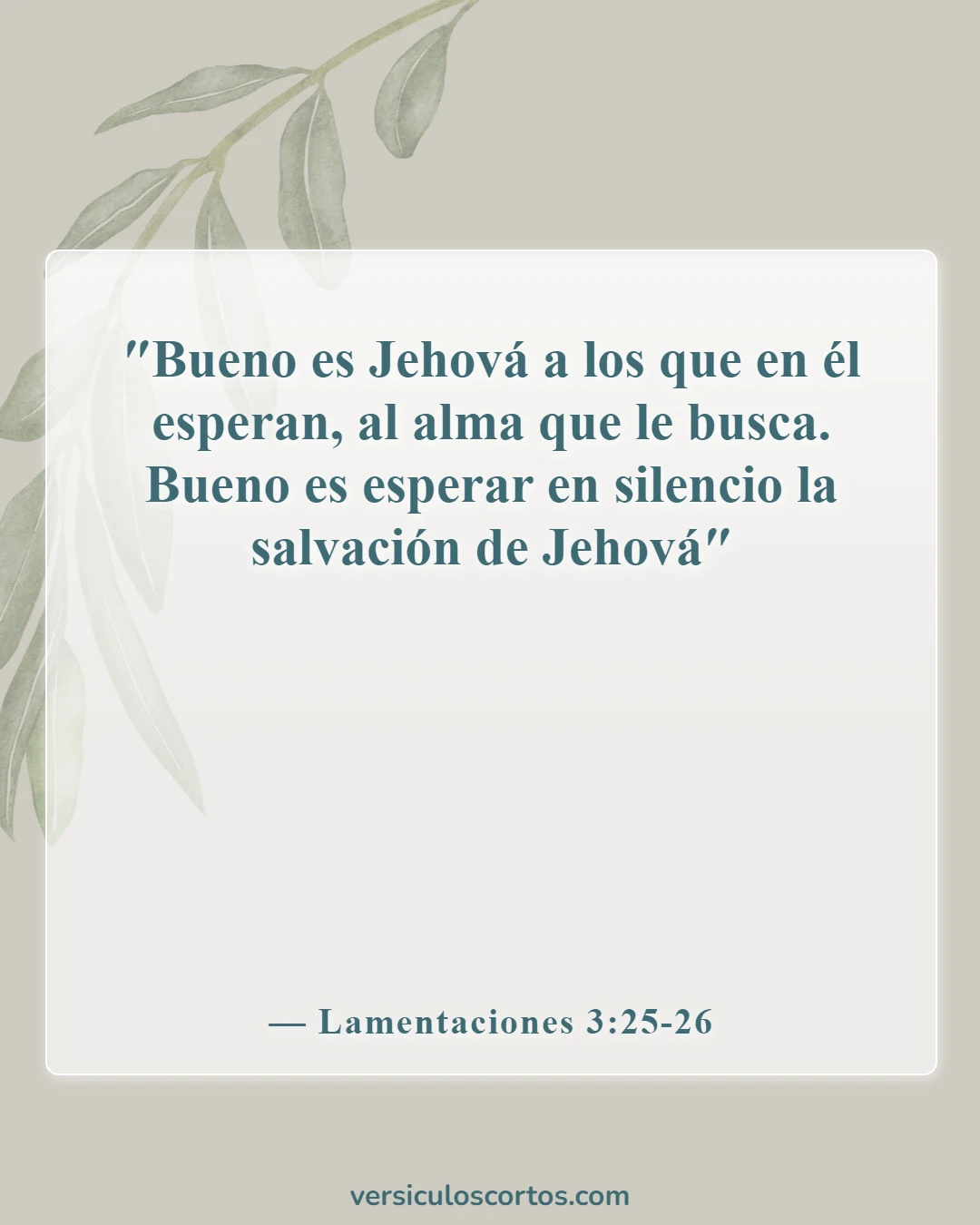 Versículos de la Biblia sobre nunca rendirse (Lamentaciones 3:25-26)