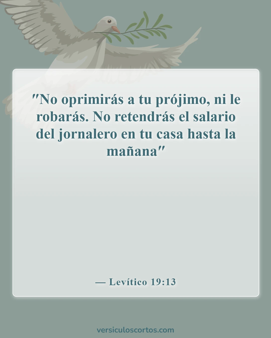 Versículos de la Biblia sobre el trabajo del hombre (Levítico 19:13)