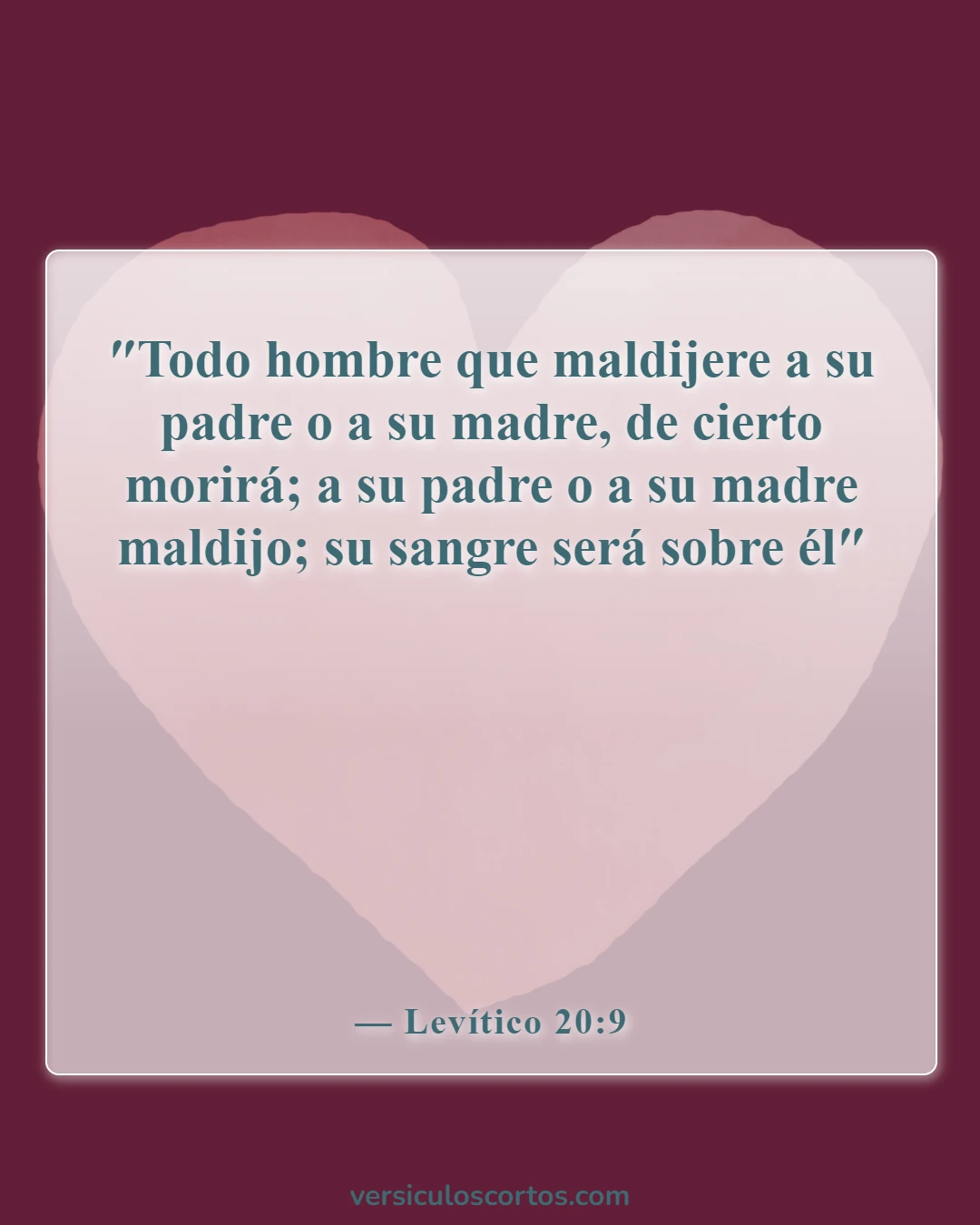 Versículos bíblicos sobre honrar a los padres (Levítico 20:9)