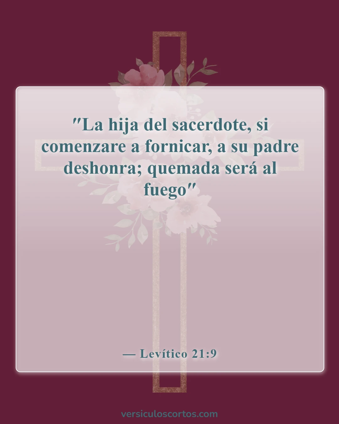 Versículos de la Biblia sobre el adulterio (Levítico 21:9)