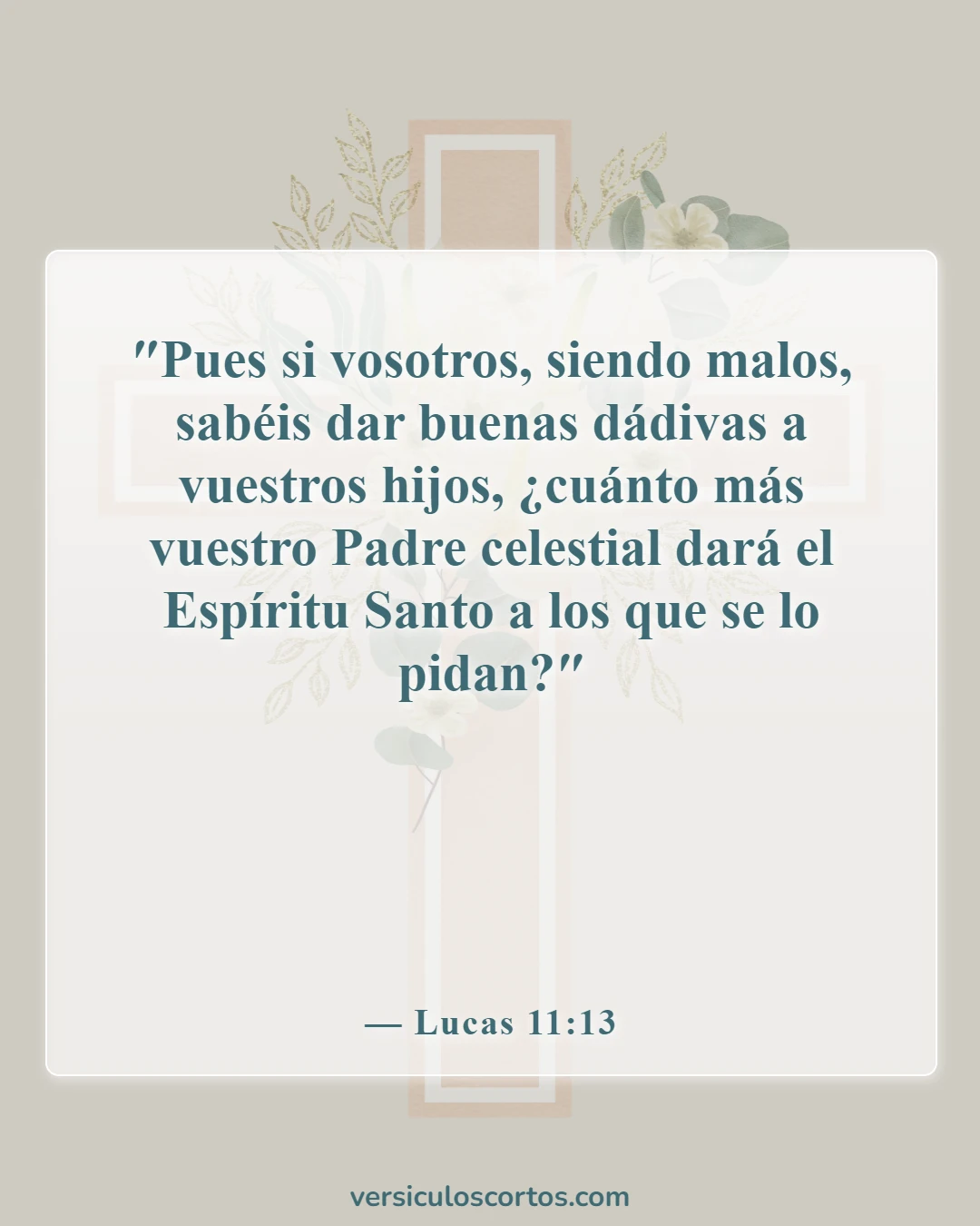 Versículos de la Biblia sobre recibir el Espíritu Santo (Lucas 11:13)