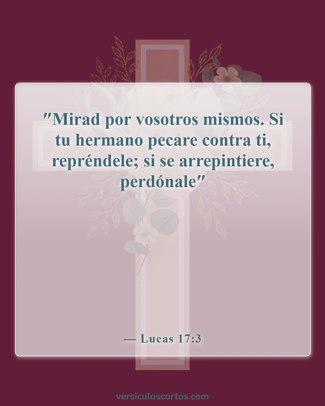 Versículos de la Biblia sobre perdonar a tus enemigos (Lucas 17:3)