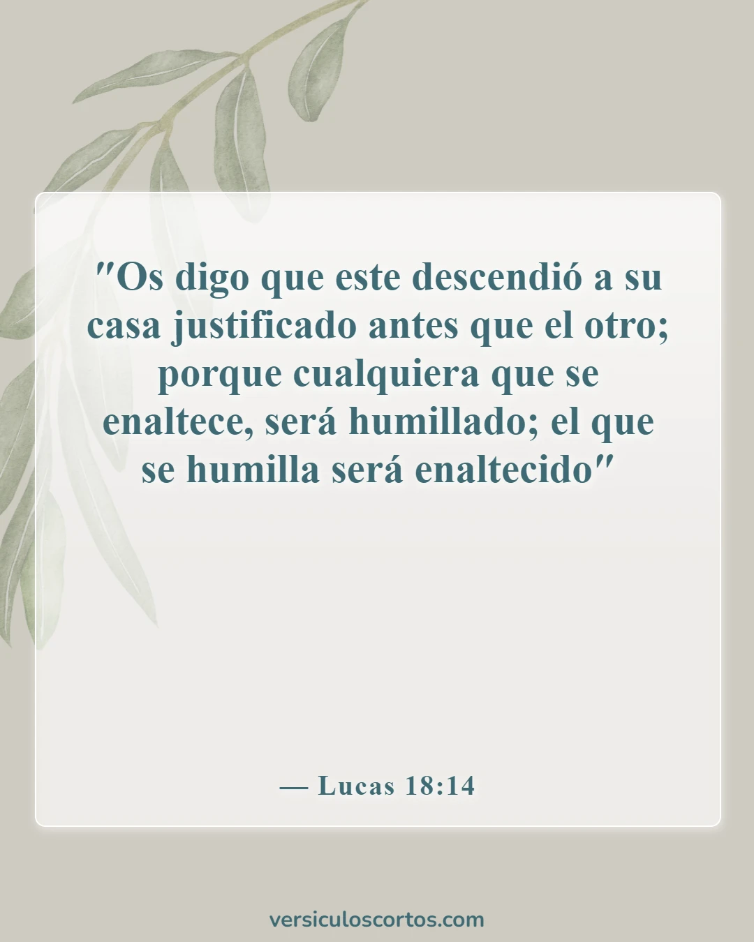 Versículos de la Biblia sobre cómo debemos orar (Lucas 18:14)