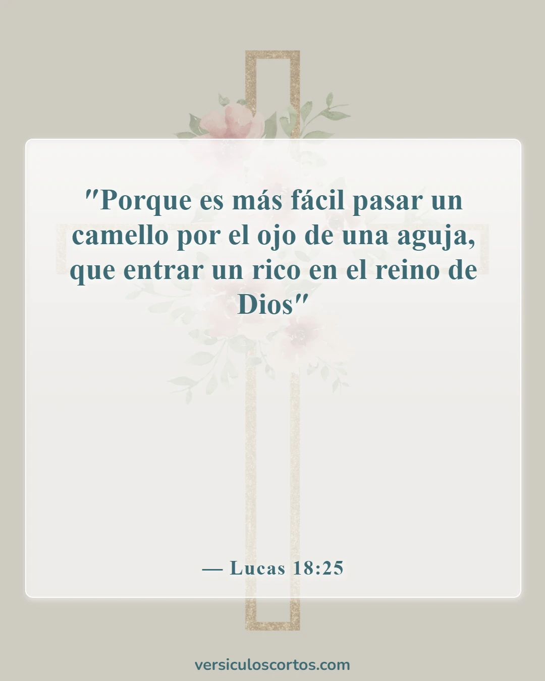 Versículos de la Biblia sobre la lotería (Lucas 18:25)