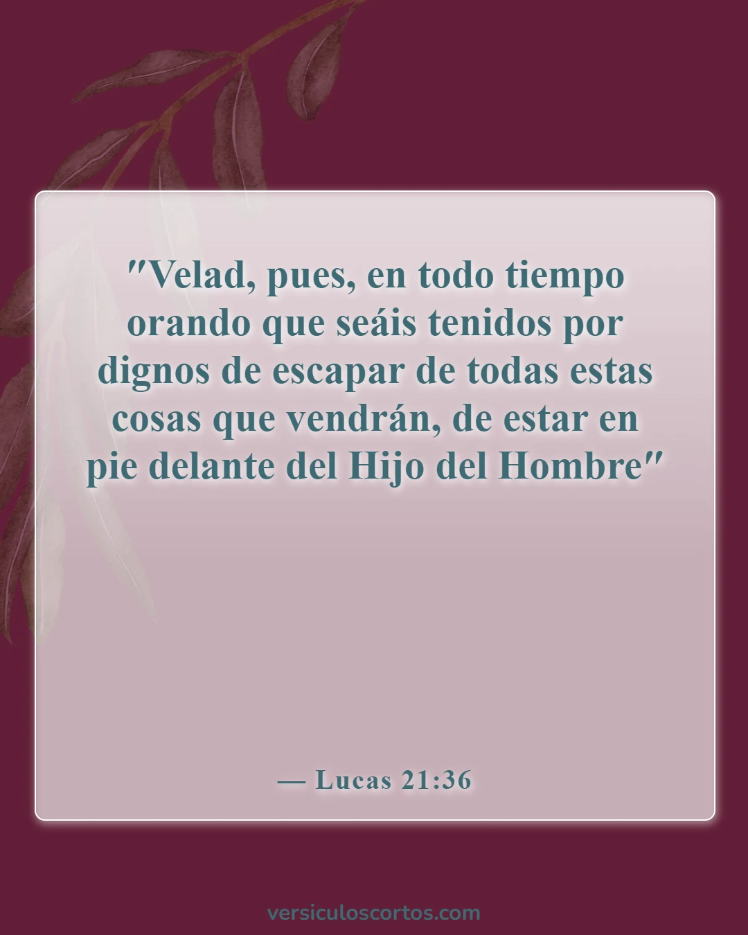 Versículos de la Biblia sobre la vuelta de Jesús (Lucas 21:36)