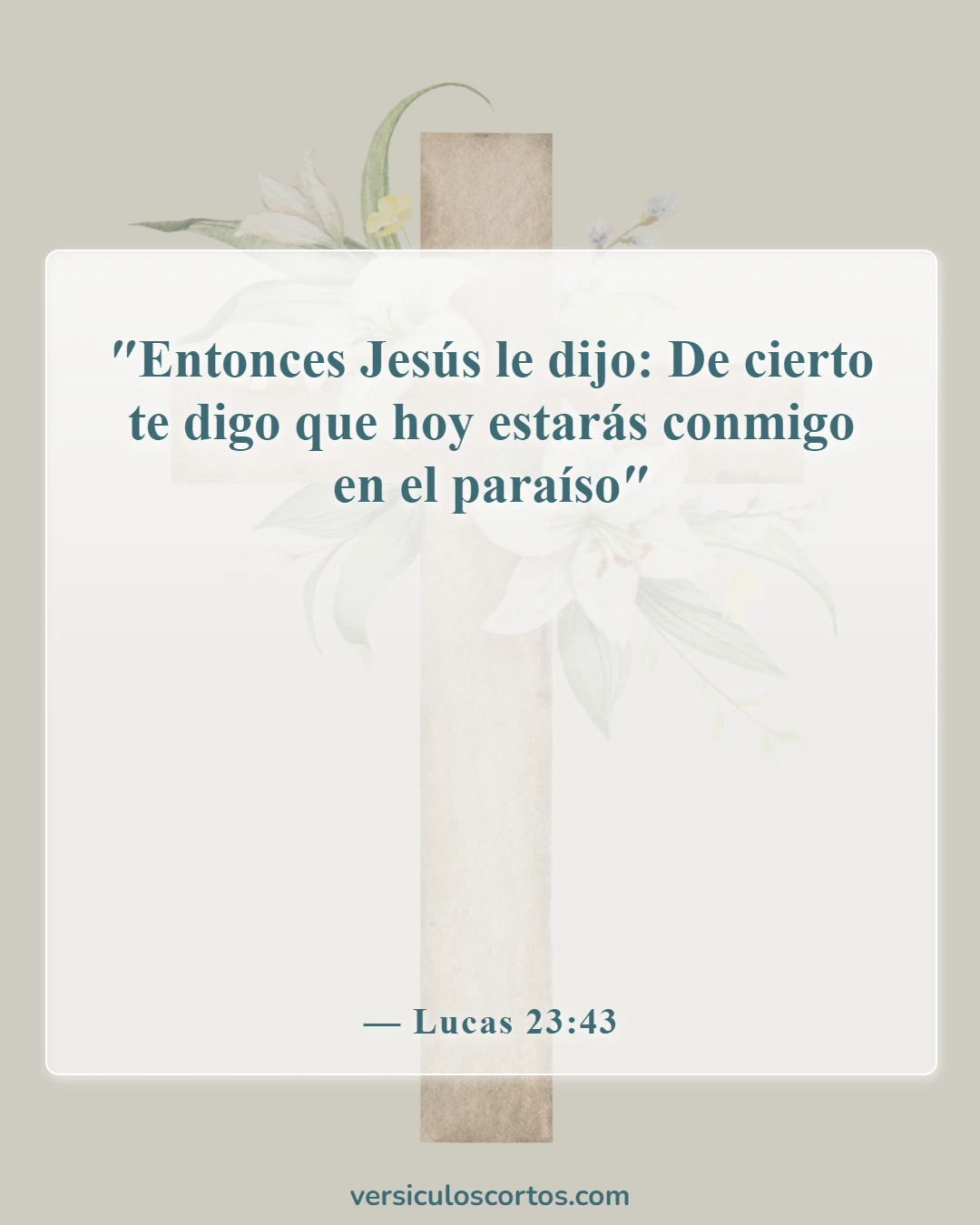 Versículos de la Biblia sobre la muerte de un amigo (Lucas 23:43)