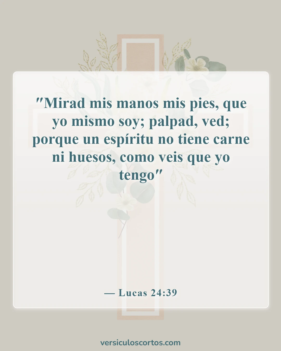 Versículos de la Biblia sobre la memoria después de la muerte (Lucas 24:39)