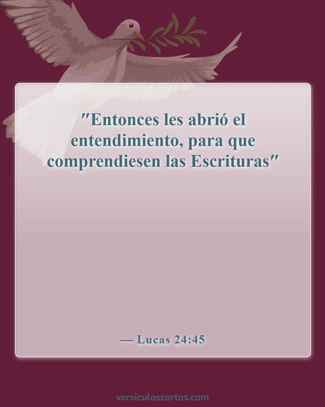 Versículos de la Biblia sobre Dios hablándote (Lucas 24:45)