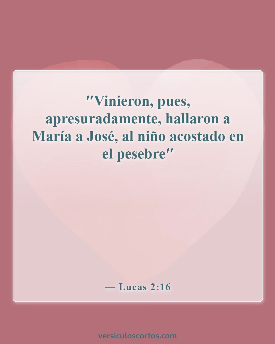 Versículos bíblicos sobre el nacimiento de Jesús (Lucas 2:16)