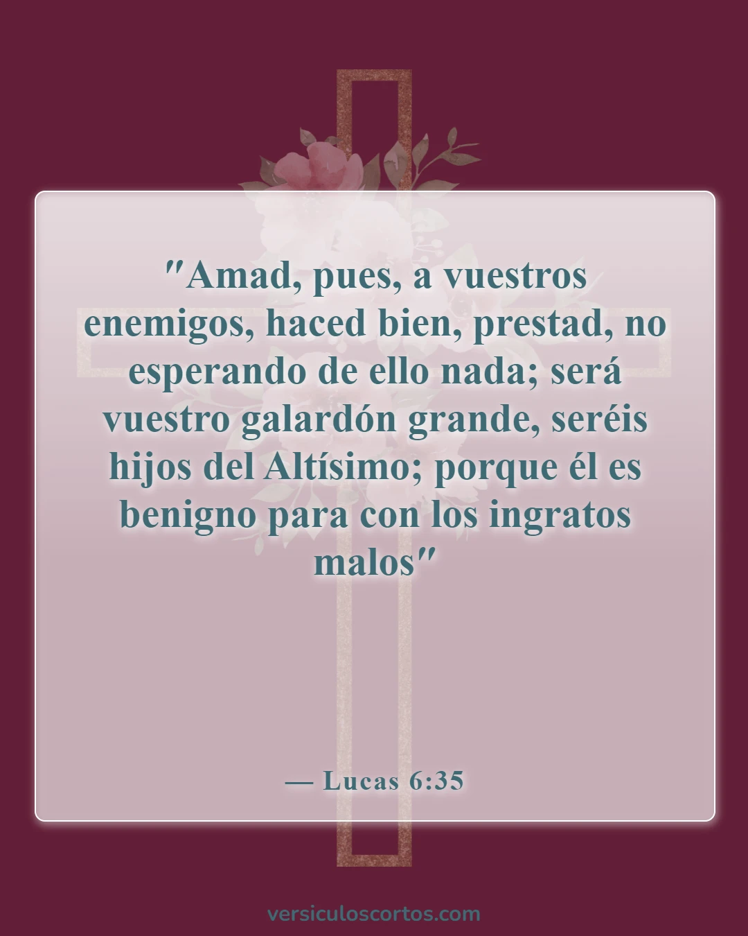Versículos de la Biblia sobre perdonar a tus enemigos (Lucas 6:35)